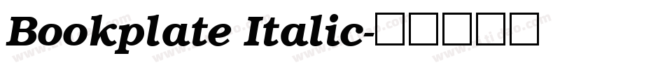 Bookplate Italic字体转换